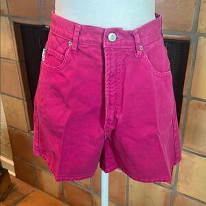 BONGO Vintage Hot Fuchsia Pink High Waisted Denim Shorts, size 25